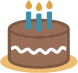Frosted Birthday Cake
