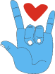 I Love You Heart Hand
