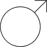 Linear Male Sign