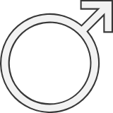 Inset Male Sign