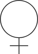 Linear Female Sign