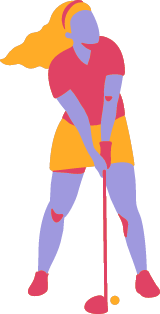 Teeing Off Golfer