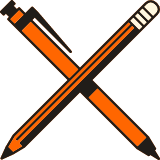 Retro Pencil & Pen