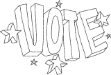 Vote Star Sticker