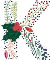 Floral Letter "K"
